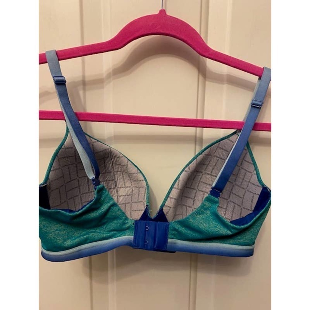 Victoria's Secret Uplift Semi-Demi Bra 34D Green and Blue - Picture 2 of 3